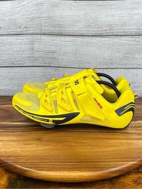 Mavic Zxellium Ultimate Shoe Road Racing Biking Cycle Cleats Yellow Men’s Size 9